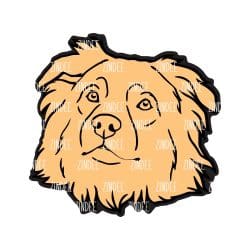 Alternative view of Australian Shepherd Head acrylic blank (3 inch)