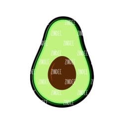 Avocado – Acrylic Keychain Blank (2") | Optional Sticker or UV DTF
