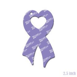 Alternative view of Awareness Heart Acrylic Blank- Sticker- UV DTF (2.5 inch)