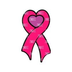 Awareness Heart – Acrylic Badge Reel Blank (2") No Hole | Optional Sticker or UV DTF
