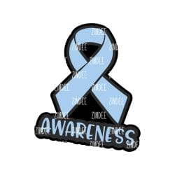 Awareness Ribbon Word – Acrylic Badge Reel Blank (2") No Hole | Optional Sticker or UV DTF