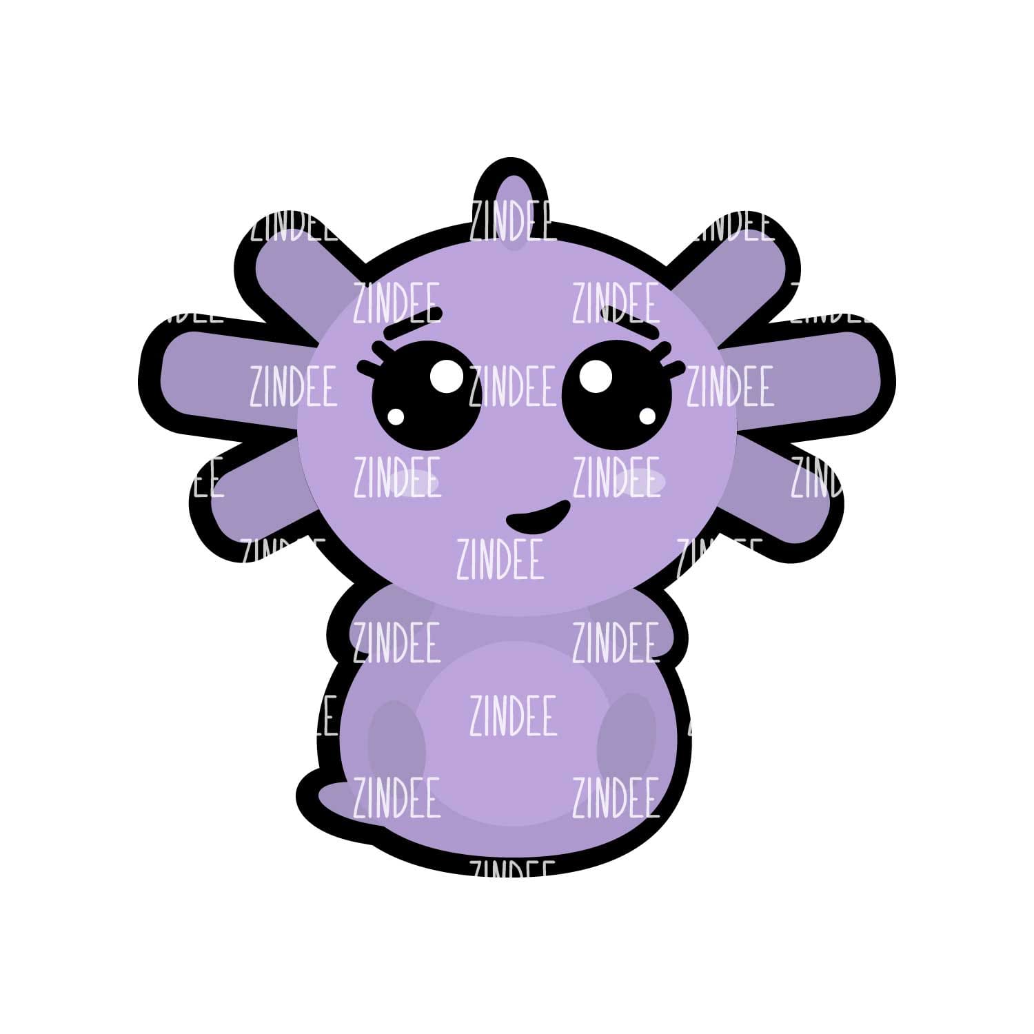 Axolotl Acrylic Blank- Sticker- UV DTF (2 inch) NO HOLE