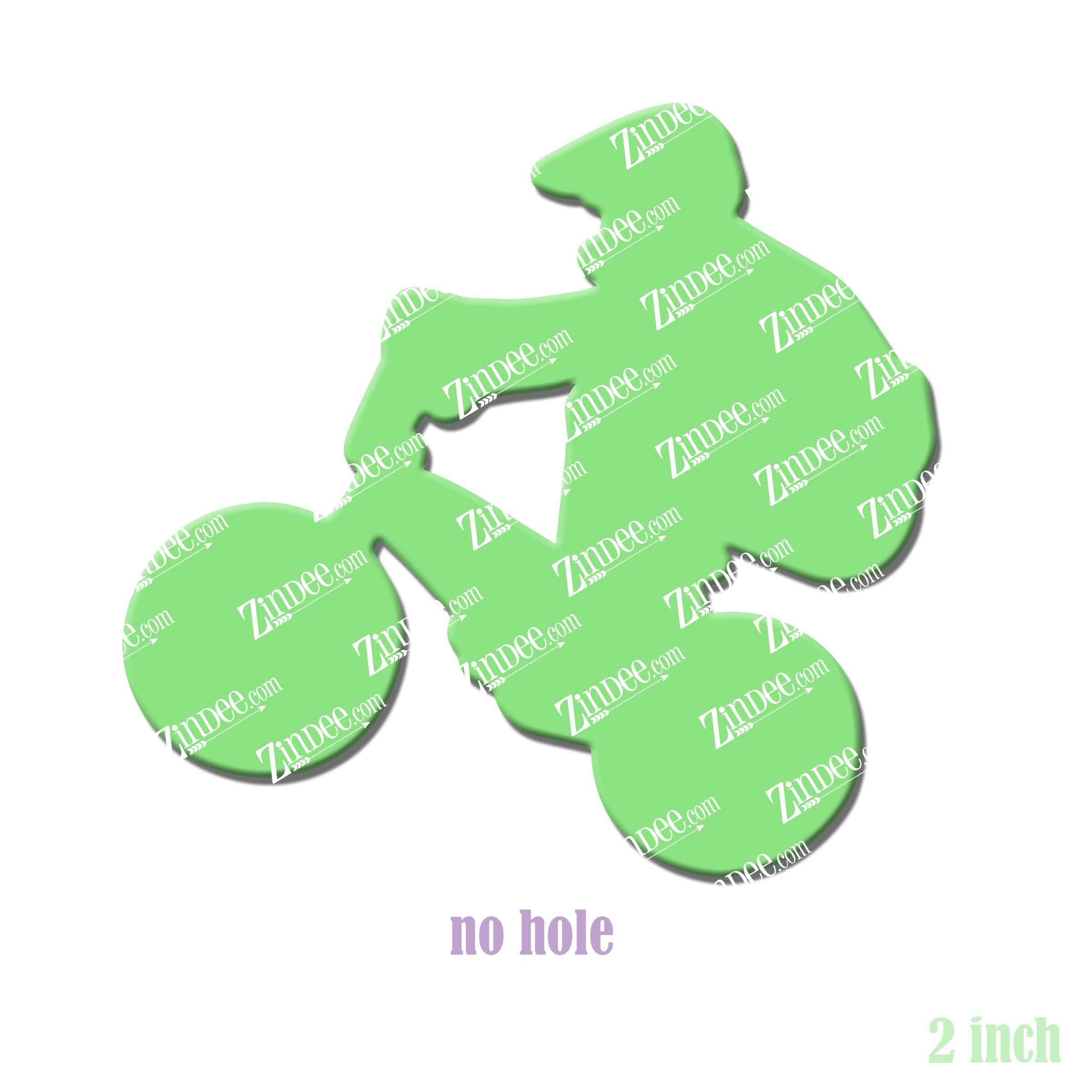 BMX Rider acrylic blank (2 inch) NO HOLE (5 piece minimum)