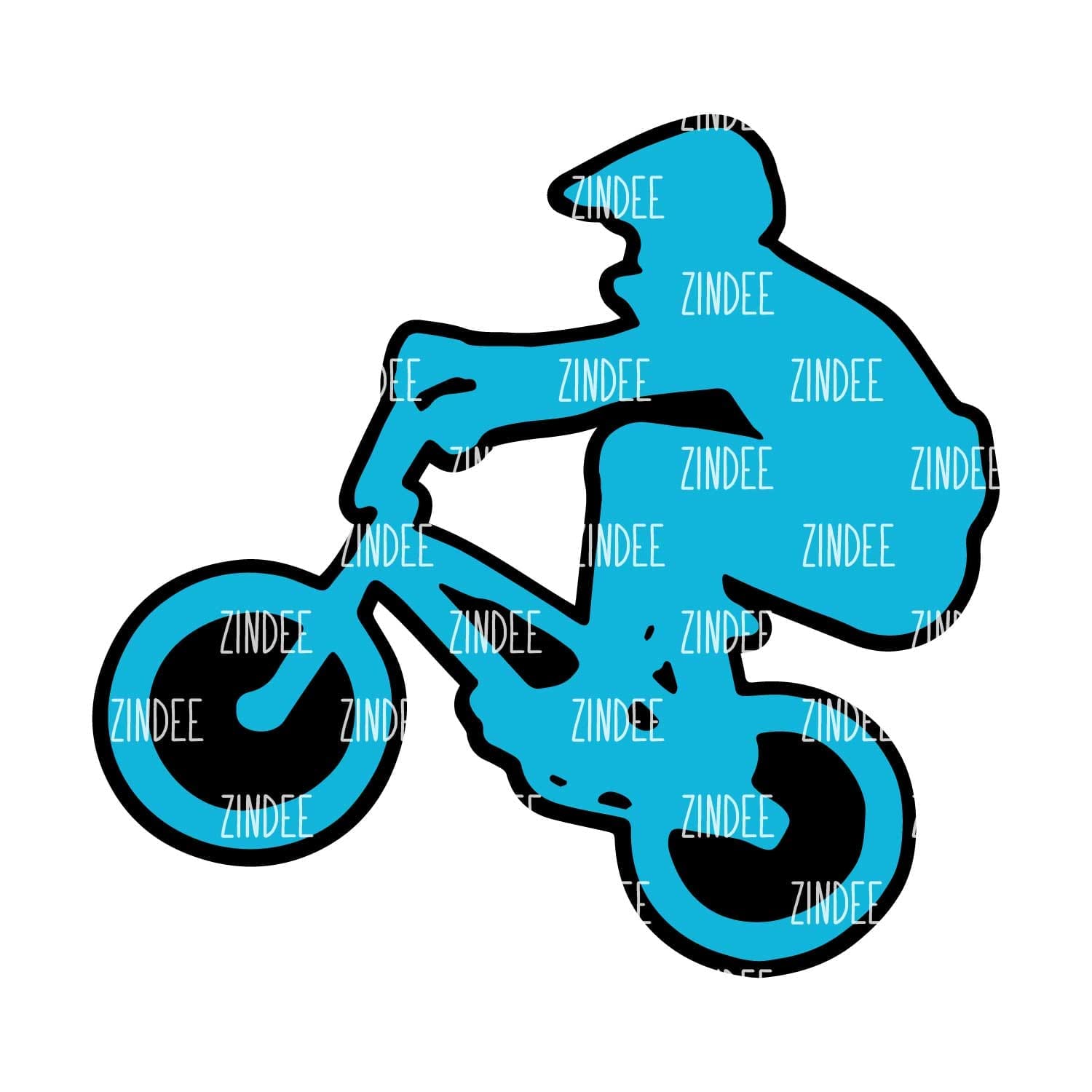 Alternative view of BMX Rider acrylic blank (3 inch) (5 piece minimum)