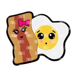 Bacon and Egg – Acrylic Badge Reel Blank (2") No Hole | Optional Sticker or UV DTF