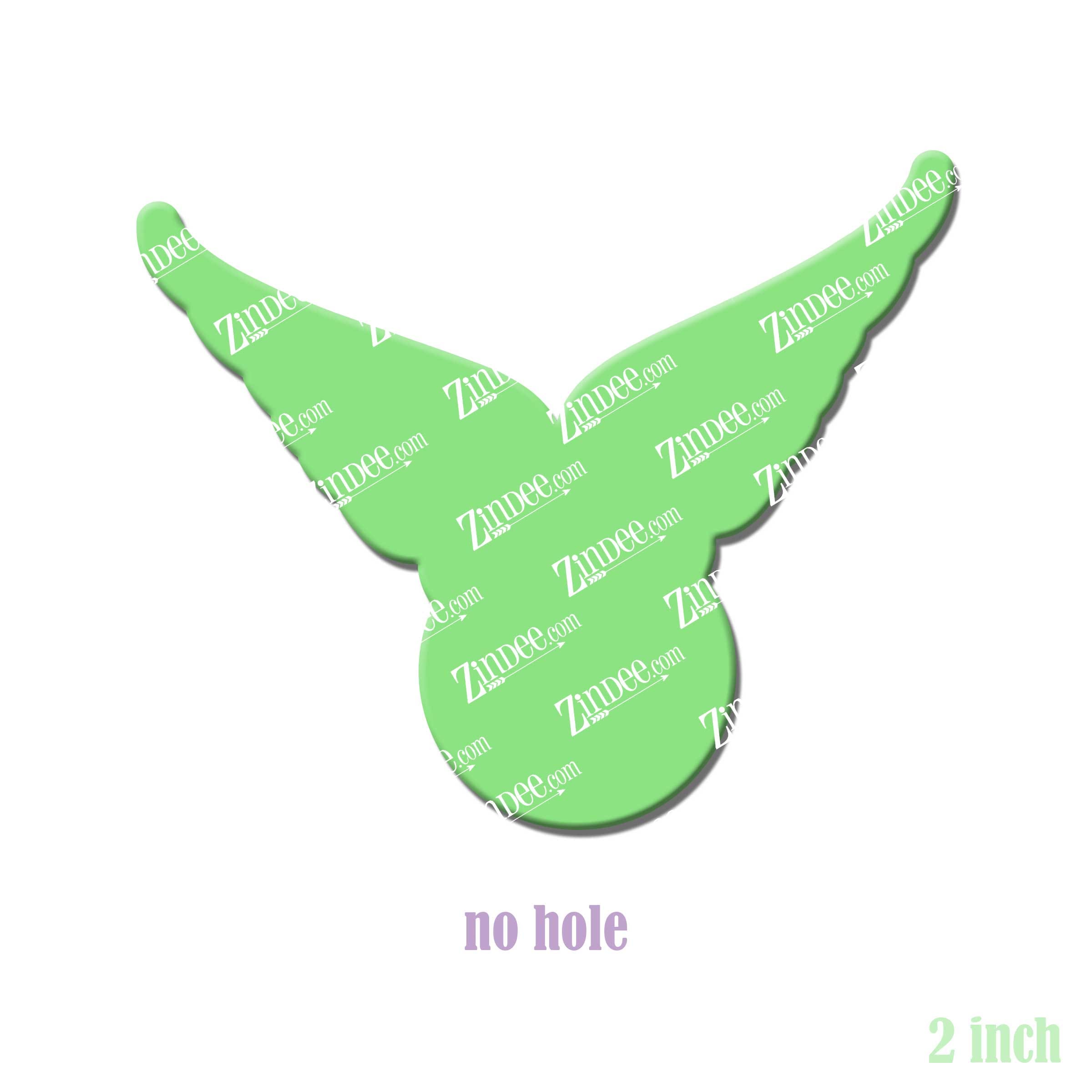 Alternative view of Ball with Wings Acrylic Blank- Sticker- UV DTF (2 inch) NO HOLE