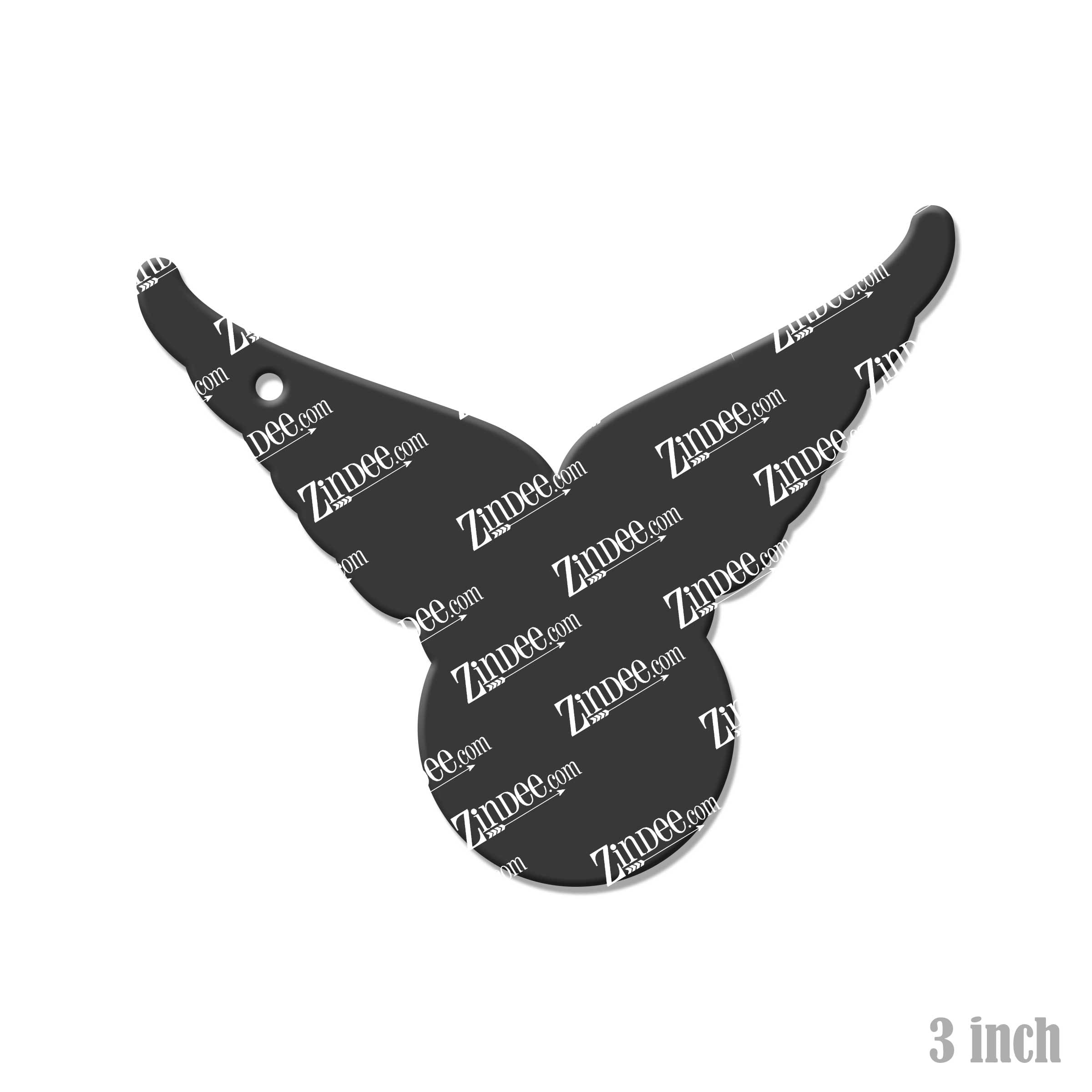 Alternative view of Ball with Wings Acrylic Blank- Sticker- UV DTF (3 inch)