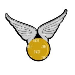Ball with Wings – Acrylic Keychain Blank (3") | Optional Sticker or UV DTF