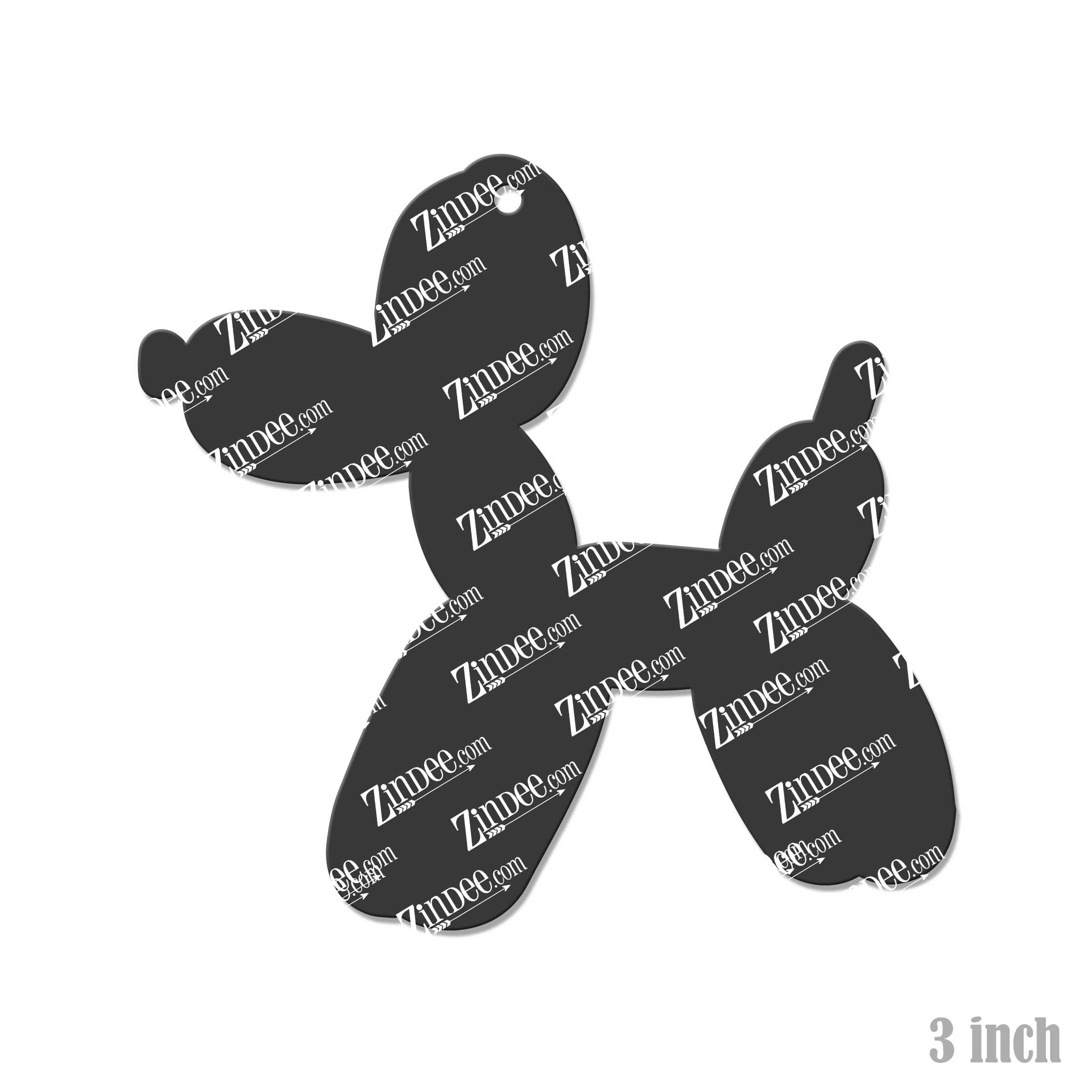 Alternative view of Balloon Dog Acrylic Blank- Sticker- UV DTF (3 inch)