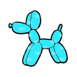 Balloon Dog – Acrylic Badge Reel Blank (2") No Hole | Optional Sticker or UV DTF