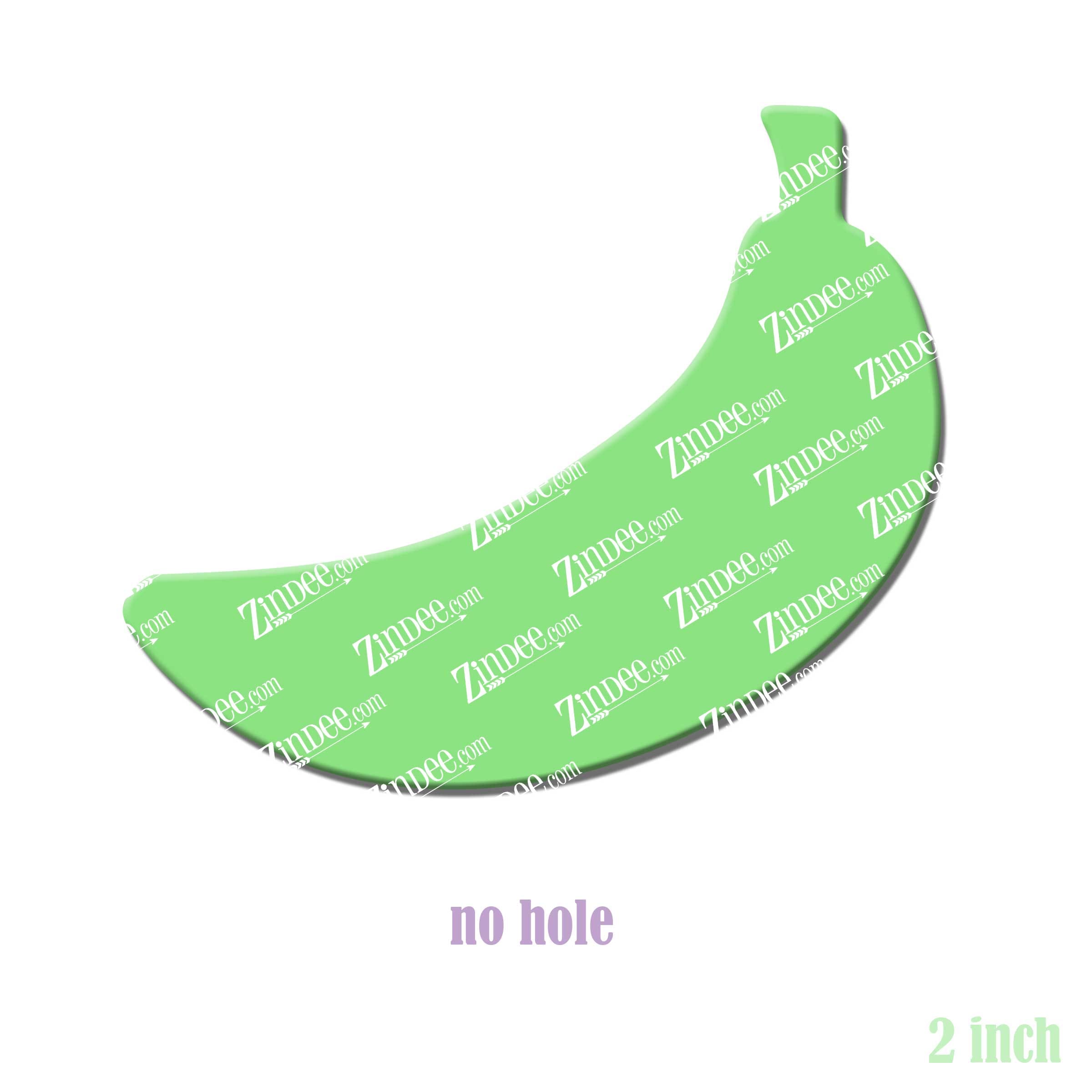 Banana acrylic blank (2 inch) NO HOLE (5 piece minimum)