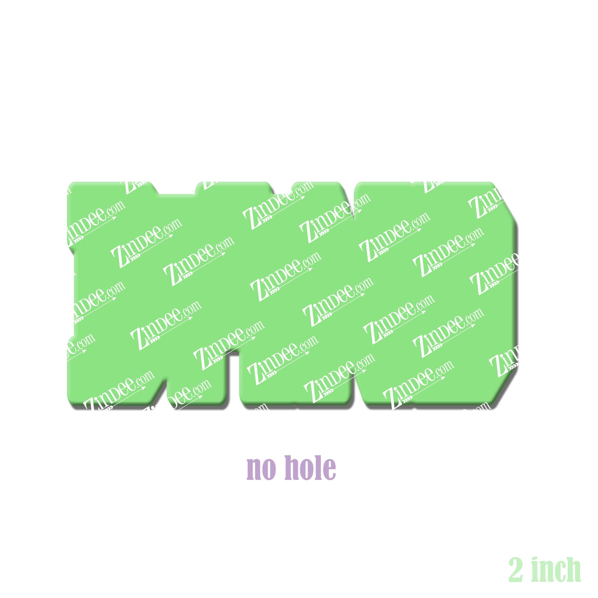 Band (word) acrylic blank (2 inch) NO HOLE (5 piece minimum)