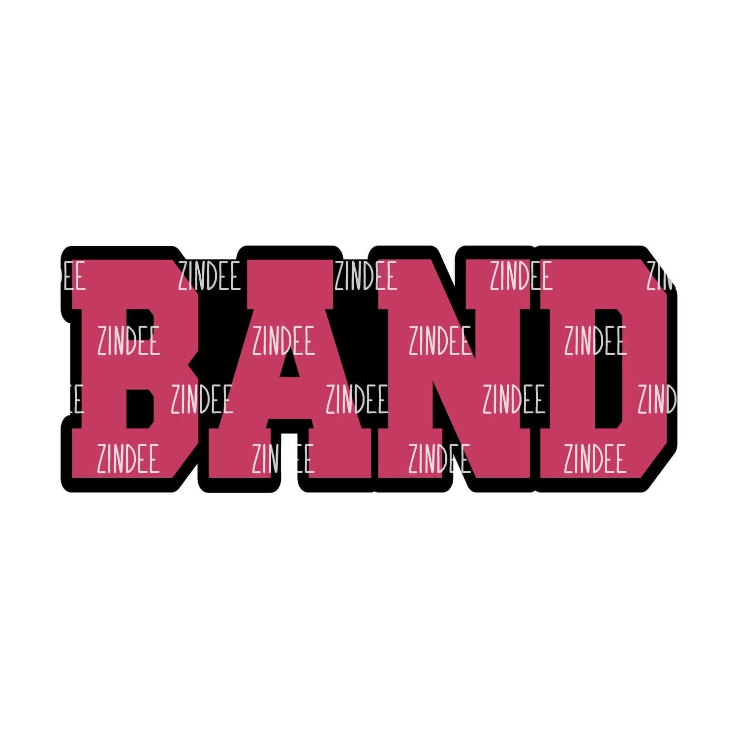 Band (word) acrylic blank (2 inch) NO HOLE (5 piece minimum) - Image 2