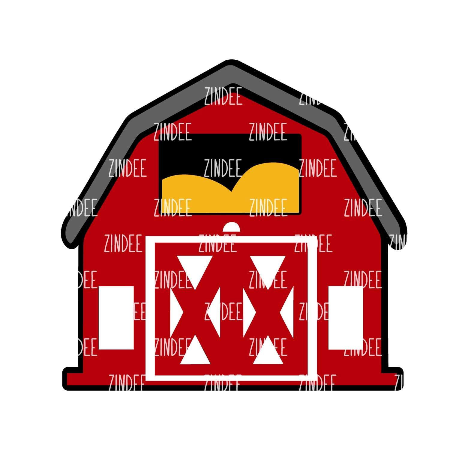 Barn Acrylic Blank- Sticker- UV DTF (3 inch)