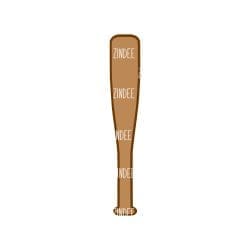 Alternative view of Baseball Bat – Acrylic Keychain Blank (3") | Optional Sticker or UV DTF