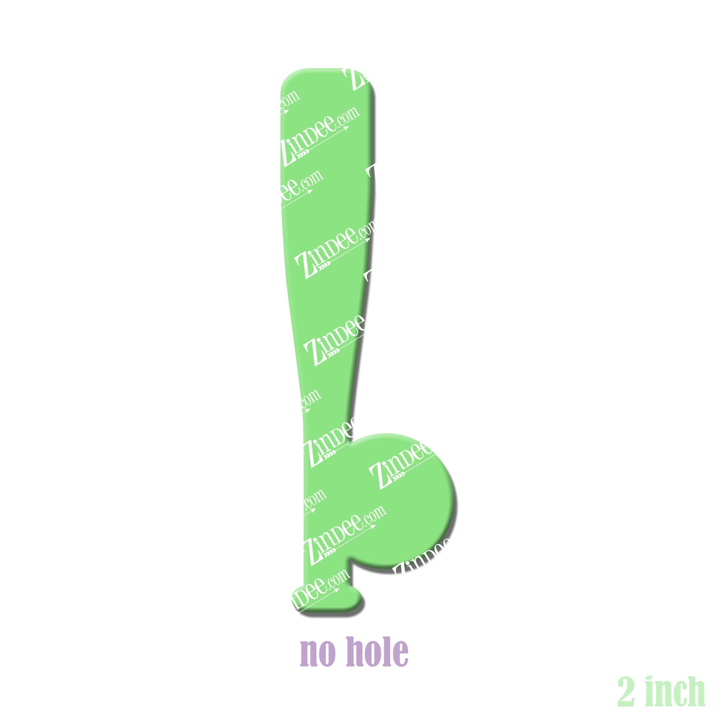 Baseball Bat and Ball acrylic blank (2 inch) NO HOLE (5 piece minimum)