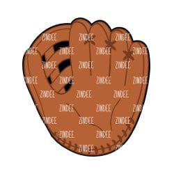 Baseball Glove – Acrylic Badge Reel Blank (2") No Hole | Optional Sticker or UV DTF