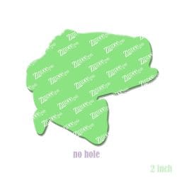 Alternative view of Bass Fish – Acrylic Badge Reel Blank (2") No Hole | Optional Sticker or UV DTF
