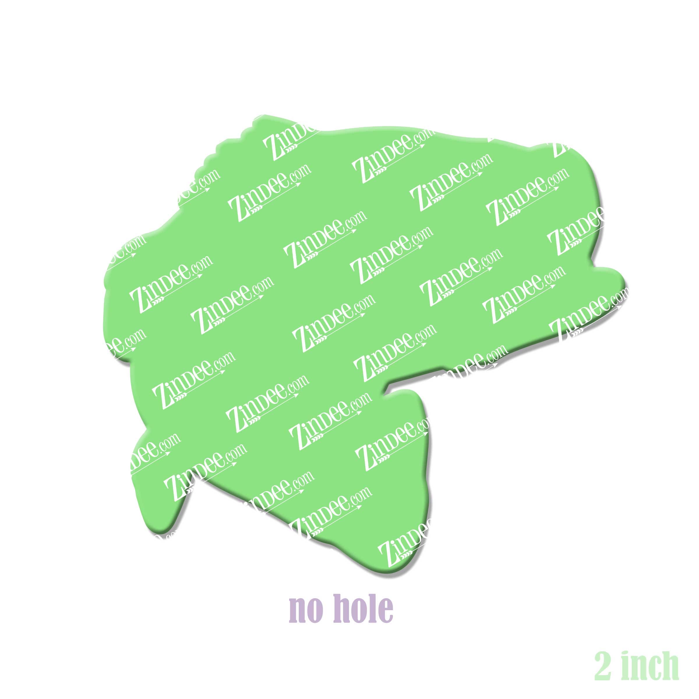 Alternative view of Bass Fish Acrylic Blank- Sticker- UV DTF (2 inch) NO HOLE