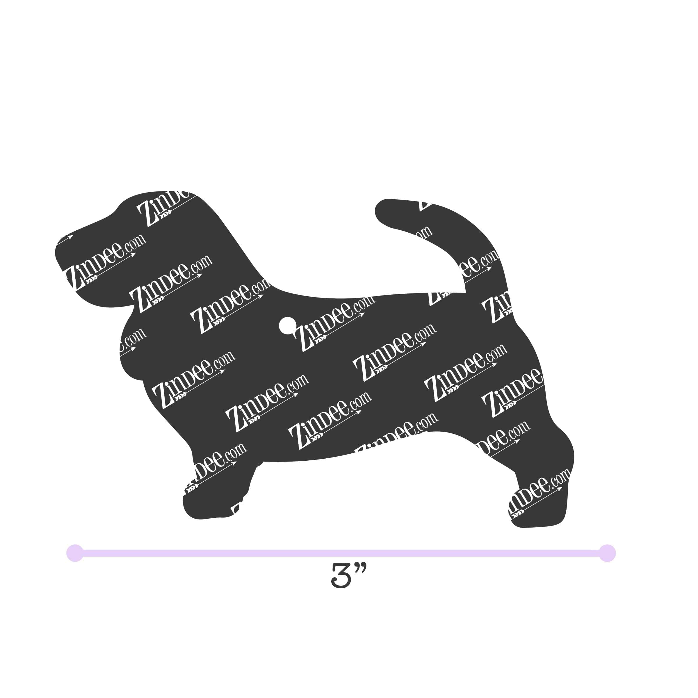 Basset Hound acrylic blank (3 inch) (5 piece minimum)