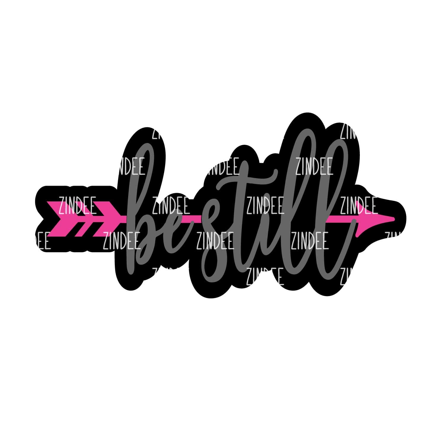 Alternative view of Be Still Arrow acrylic blank (3 inch)