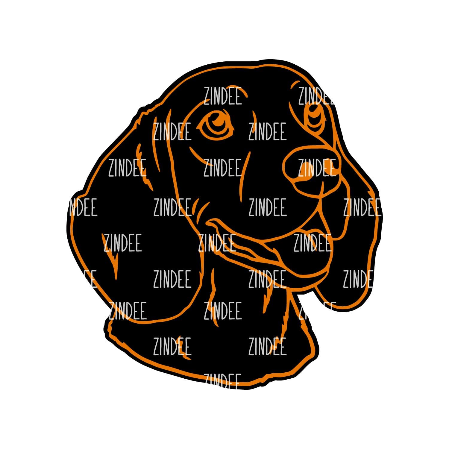 Alternative view of Beagle Head acrylic blank (3 inch)