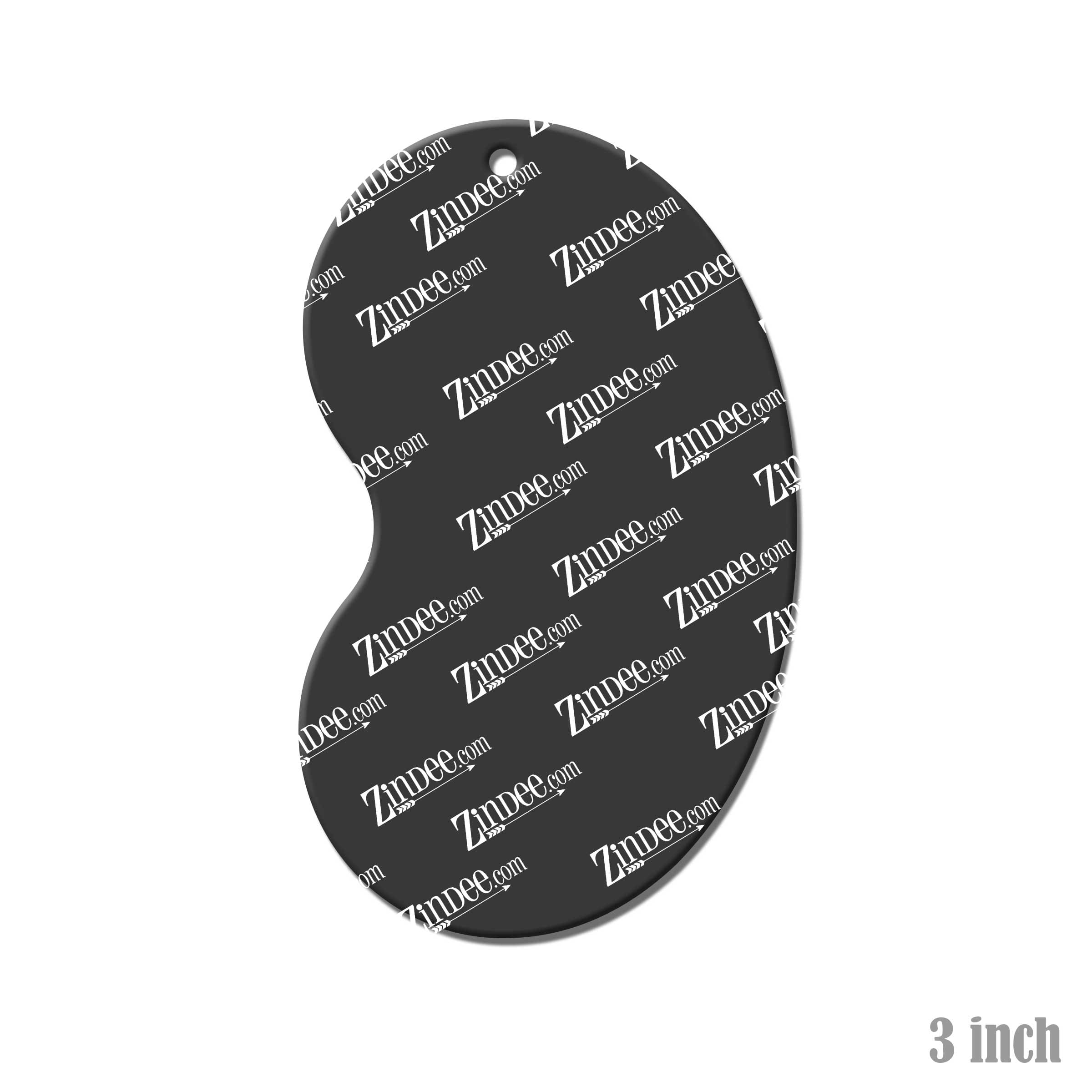 Bean acrylic blank (3 inch) (5 piece minimum)