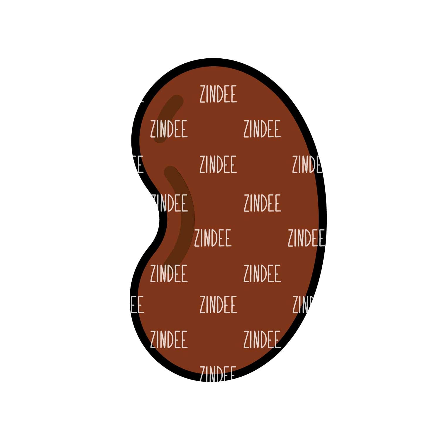 Bean acrylic blank (2 inch) NO HOLE - Image 2