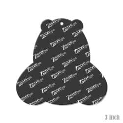 Alternative view of Bear Coffee – Acrylic Keychain Blank (3") | Optional Sticker or UV DTF