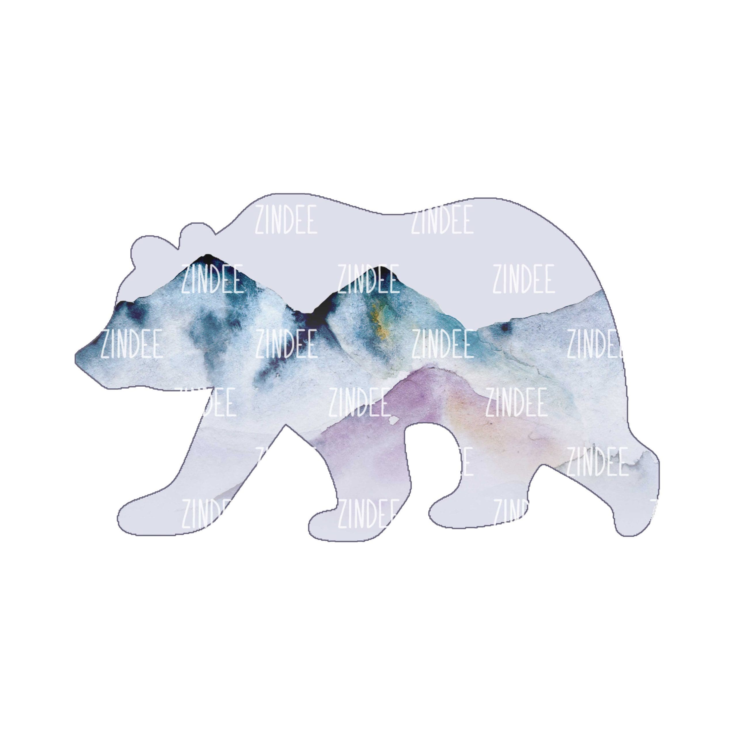 Bear With Mountains Purple (download)