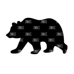 Bear Acrylic Blank- Sticker- UV DTF (1.5 inch) BLACK