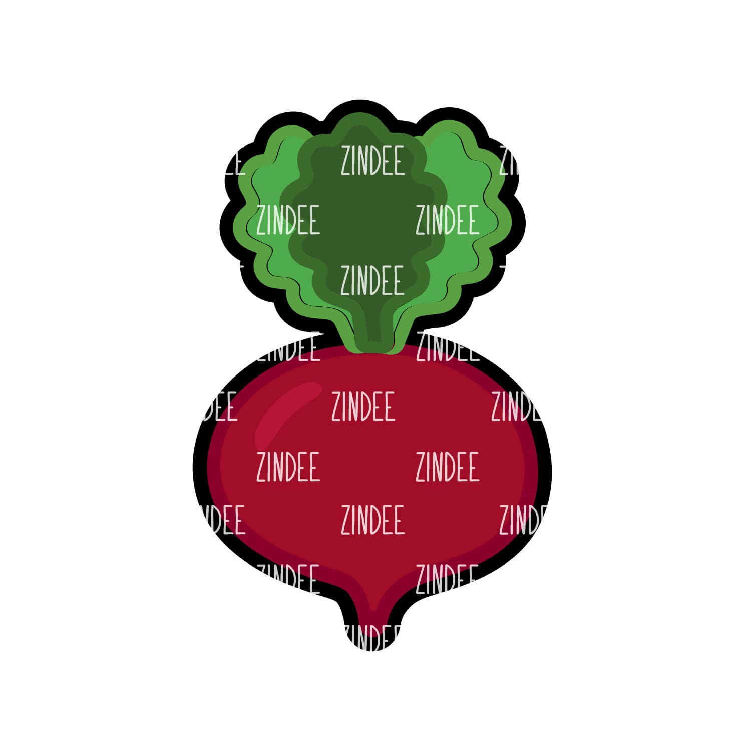 Alternative view of Beet/Turnip acrylic blank (3 inch)