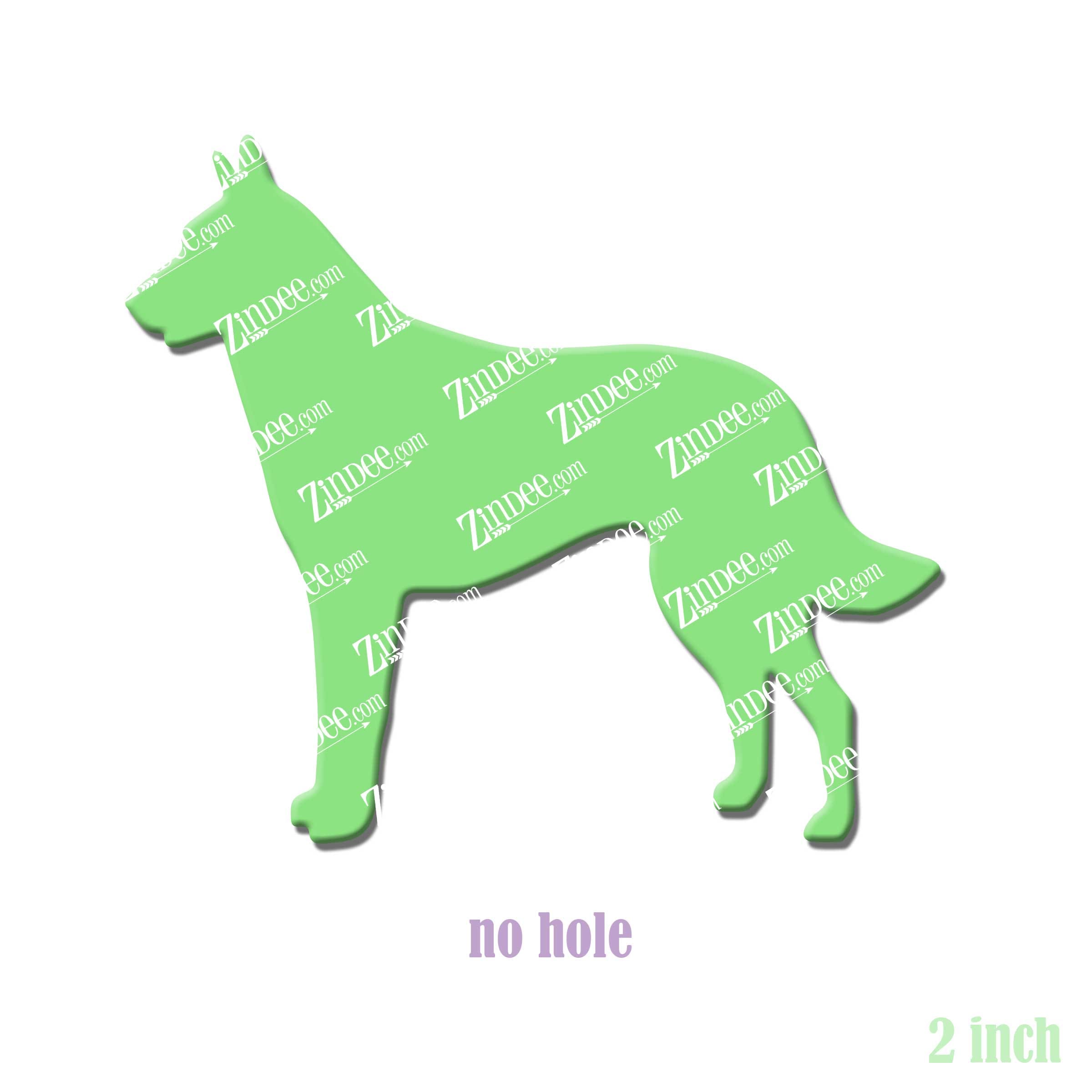 Belgian Malinois acrylic blank (2 inch) NO HOLE (5 piece minimum)