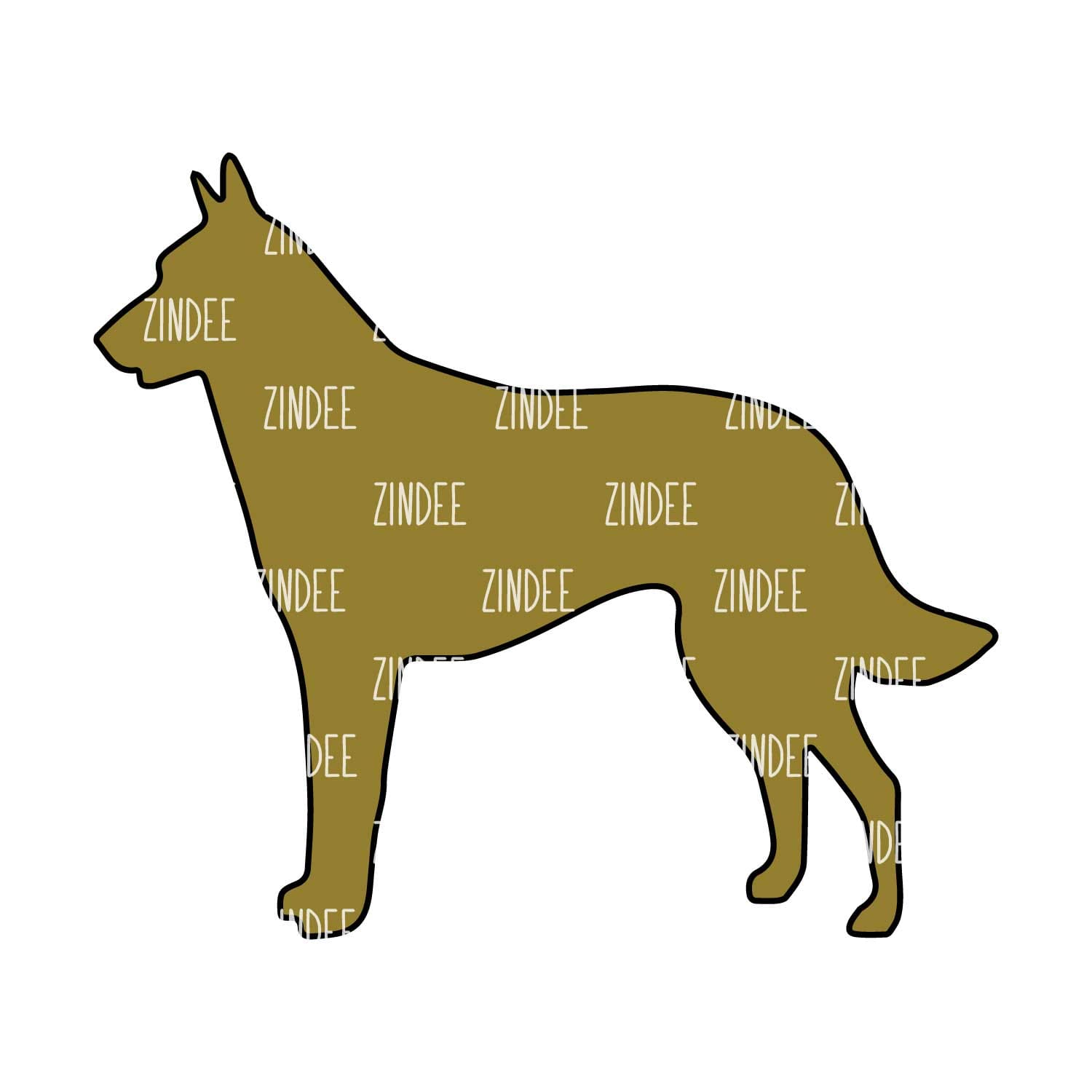 Alternative view of Belgian Malinois acrylic blank (3 inch)