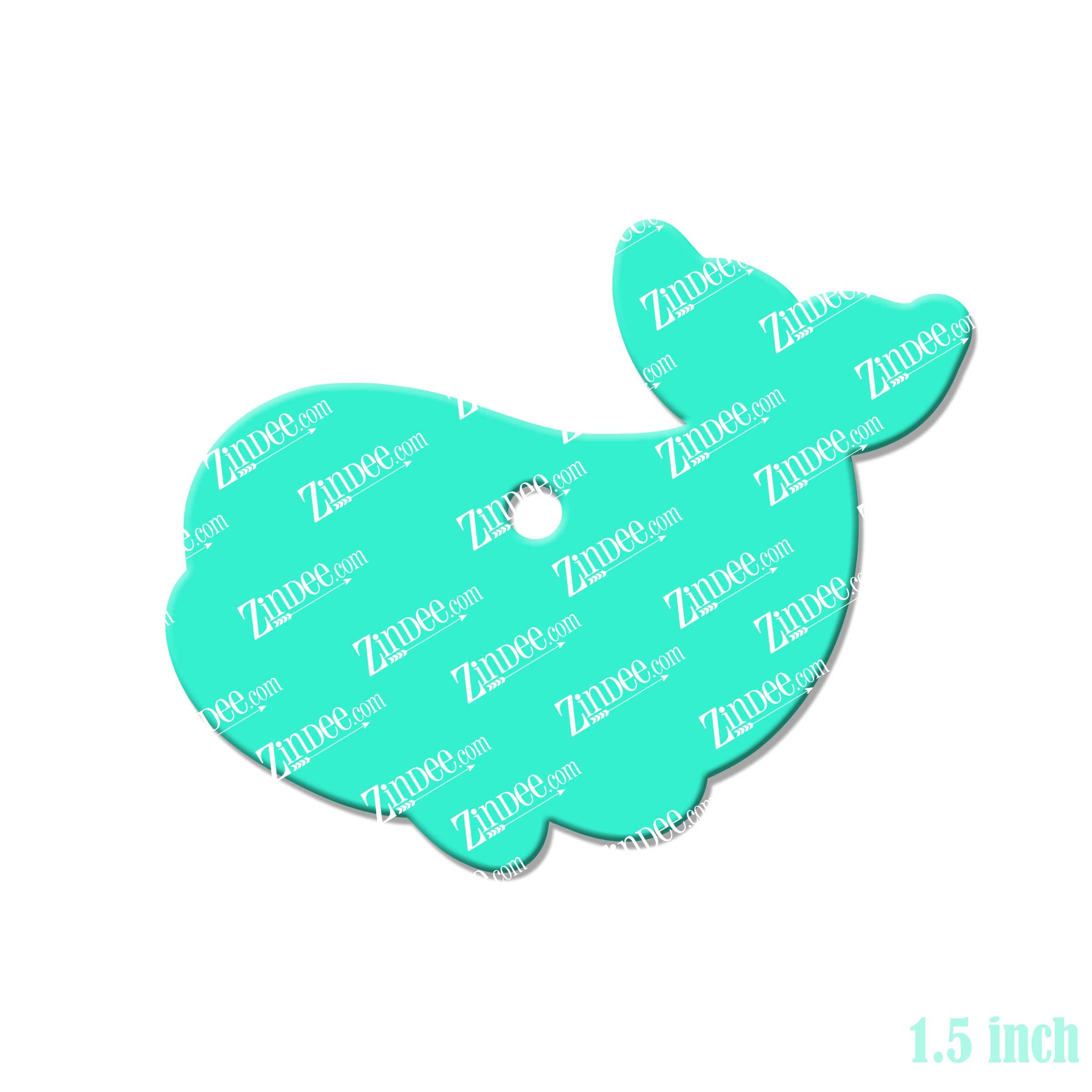 Beluga Whale Acrylic Blank- Sticker- UV DTF (1.5 inch) - Image 2