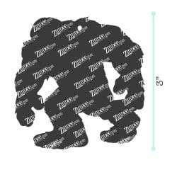 Alternative view of Big Foot – Acrylic Keychain Blank (3") | Optional Sticker or UV DTF
