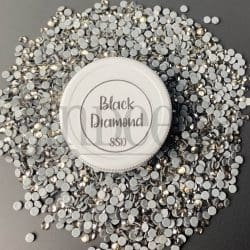 Black diamond Hotfix Rhinestone ss10 (machine cut) 10 Gross