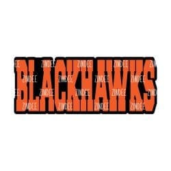 Blackhawks (word) Acrylic Blank- Sticker- UV DTF (3 inch)