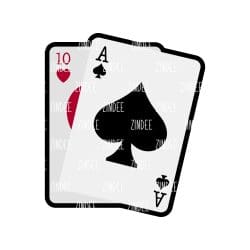 Alternative view of Blackjack Hand acrylic blank (1.5 inch)