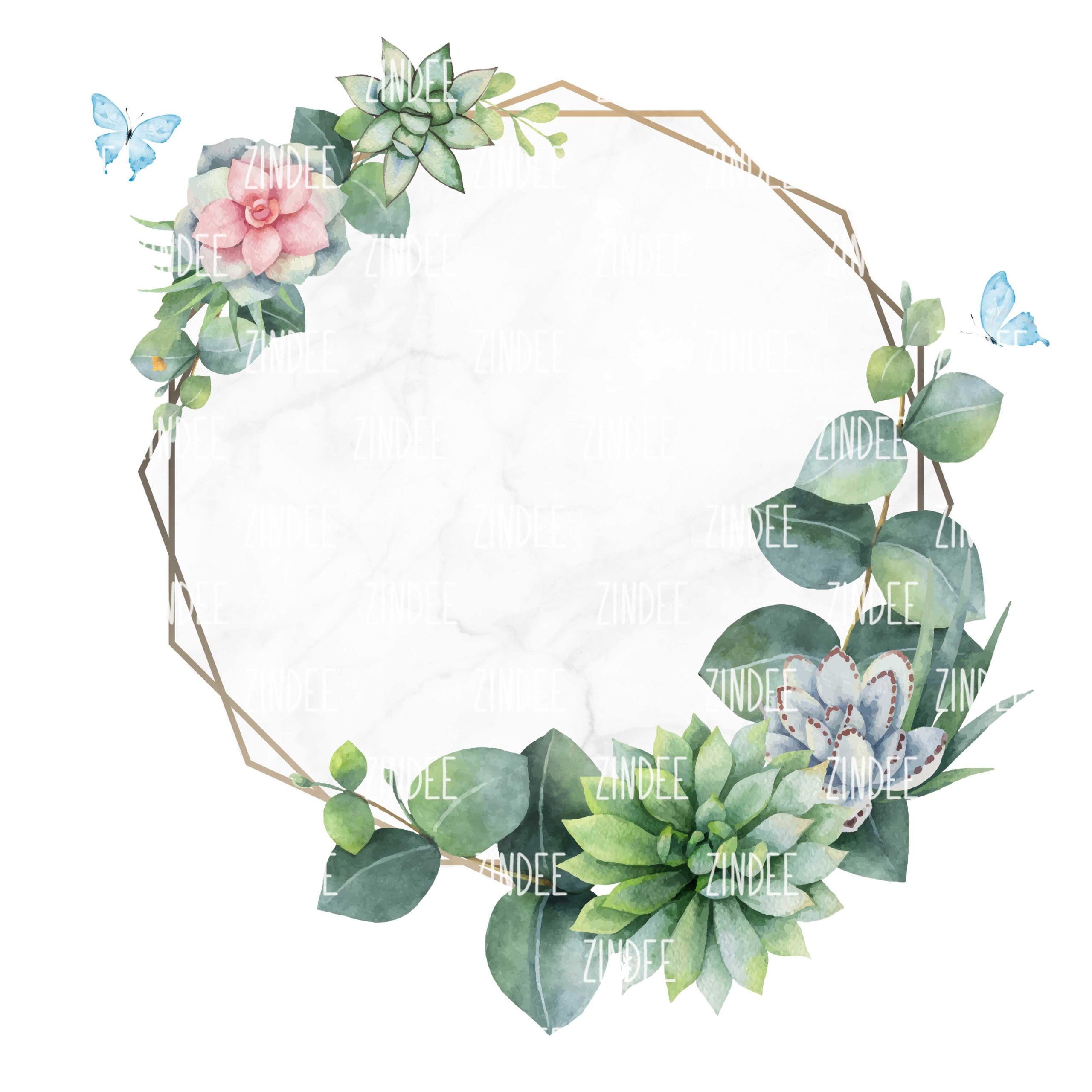 Blank Succulent Frame (Sublimation Transfer)