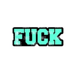 Alternative view of Blocky F (word) acrylic blank (3 inch)