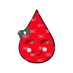 Blood Droplet – Acrylic Badge Reel Blank (2") No Hole | Optional Sticker or UV DTF