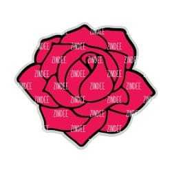 Blooming Rose Acrylic Blank- Sticker- UV DTF (2.5 inch)
