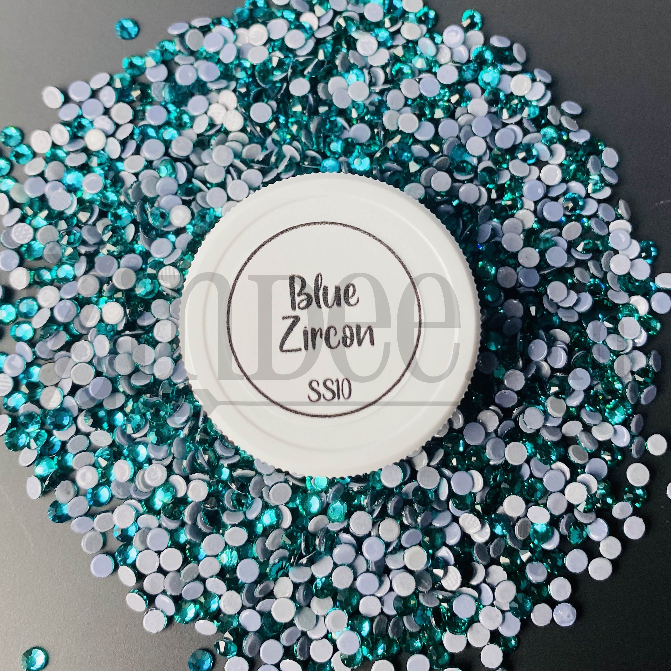 Blue zircon Hotfix Rhinestone ss10 (machine cut) 10 Gross