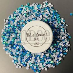 Blue zircon AB Hotfix Rhinestone ss10 (machine cut) 10 Gross