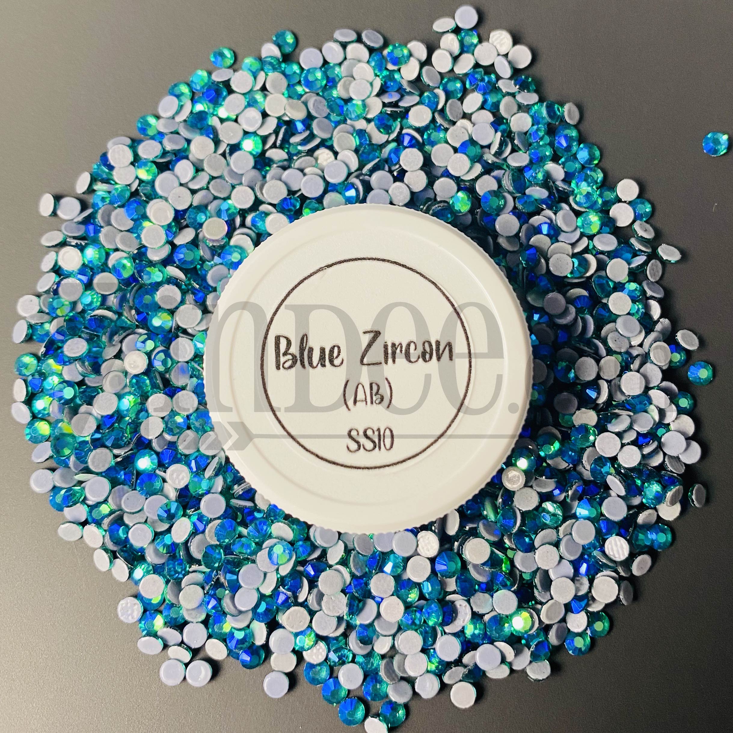 Blue zircon AB Hotfix Rhinestone ss10 (machine cut) 10 Gross