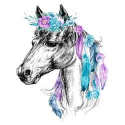 Boho Horse (Sublimation Transfer)