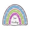 Boho Rainbow – Acrylic Keychain Blank (3") | Optional Sticker or UV DTF