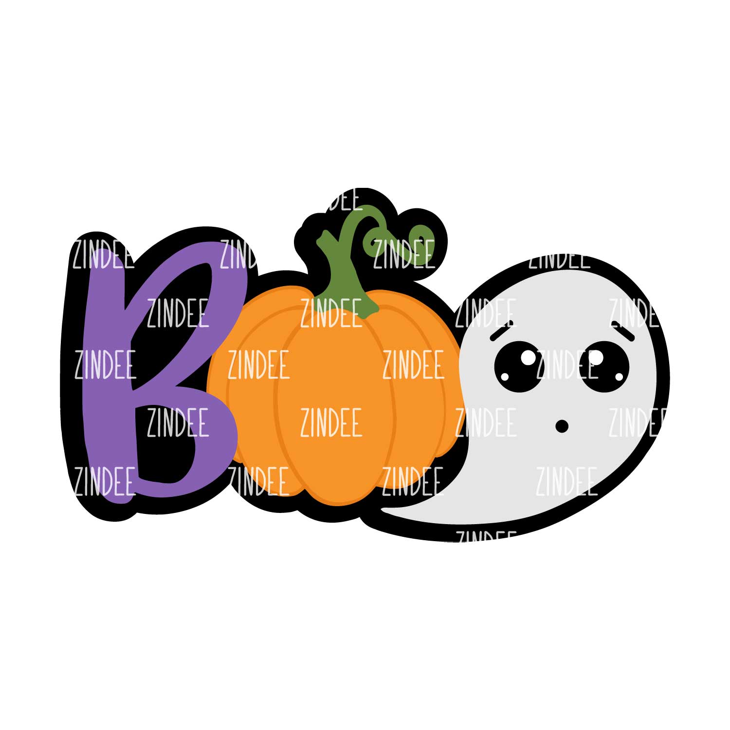 Boo (word) Acrylic Blank- Sticker- UV DTF (2.5 inch)