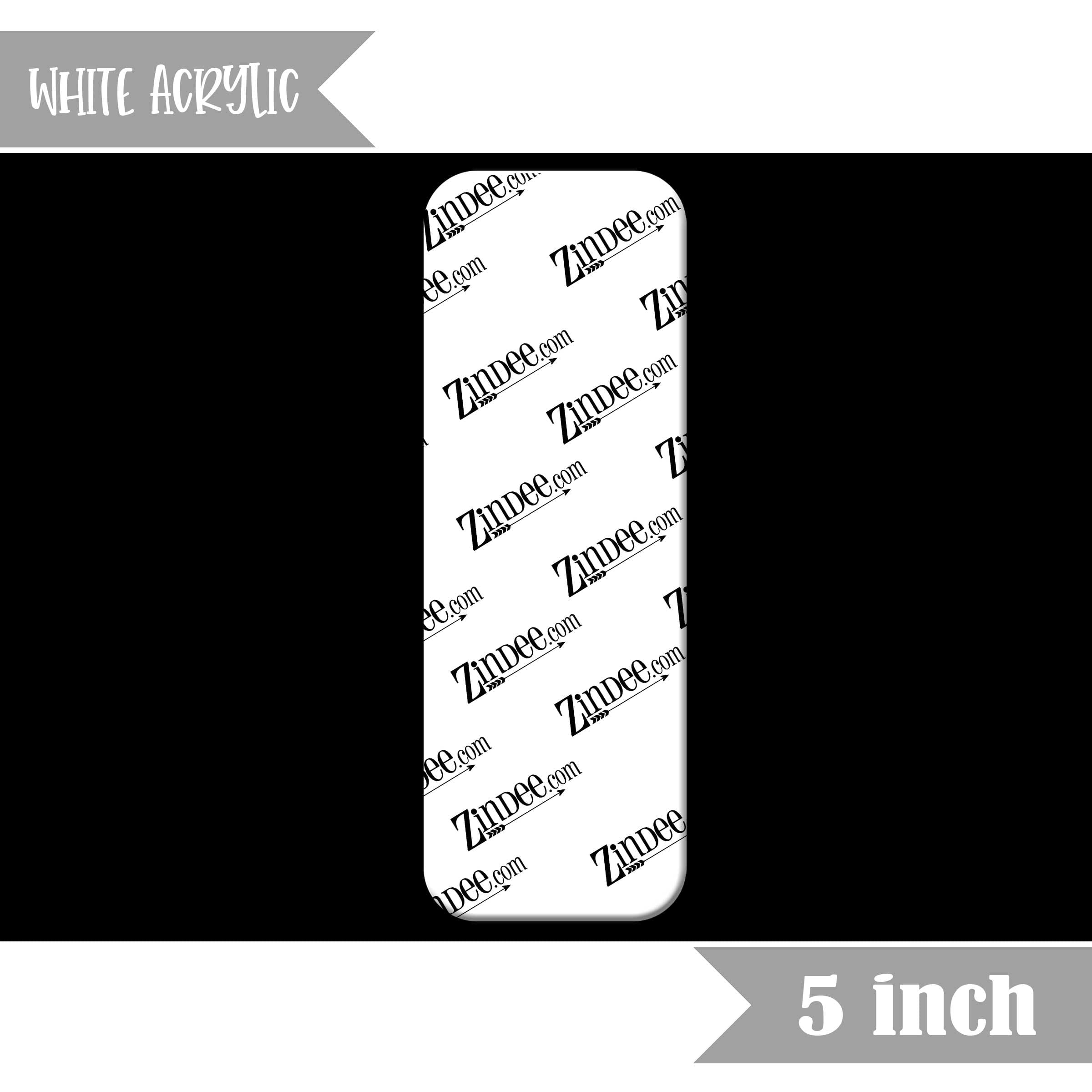 Bookmark NO HOLE (White Acrylic)  (lightweight acrylic)
